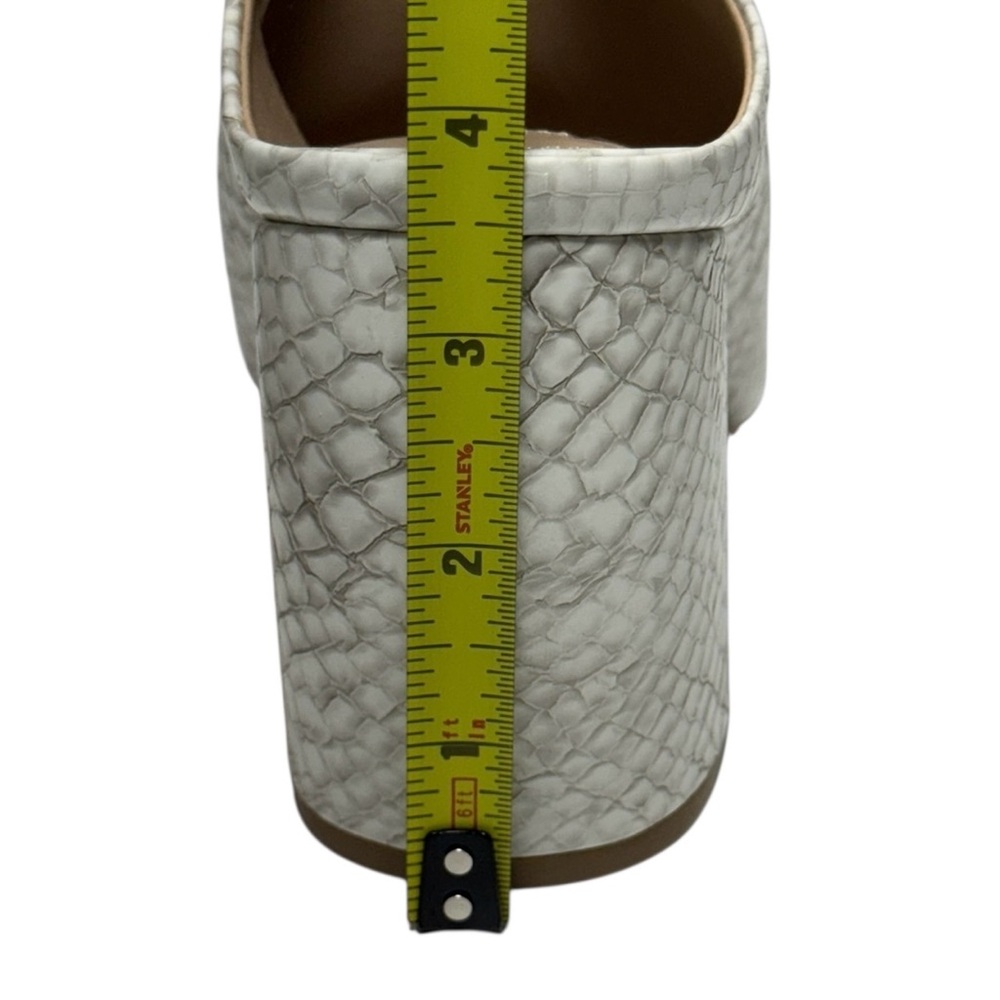 Steve Madden Women’s Barrie Gray and White Faux Snakeskin Block Heel Size 11 NWT - Picture 7 of 10